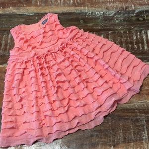 Gap soft ruffled Coral dress - great for Easter or spring celebrations